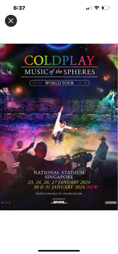 Coldplay tickets, Tickets & Vouchers, Event Tickets on Carousell