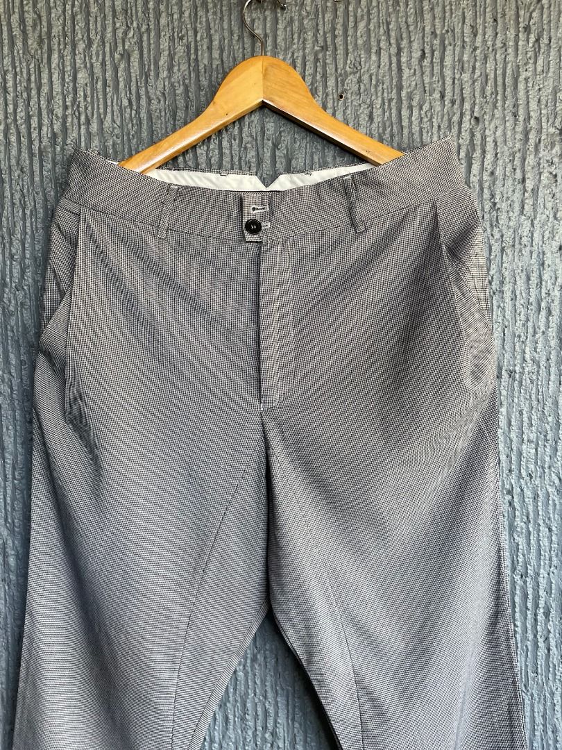 Comme des Garcons Homme (Category: Trousers) located in Lucena. Submitted by 0174.archive (Listing ID 1266743864, Image 2). Description: very good used condition flaws: cut wash tag into half size medium on tag Actual Measurements (inches) Waist: 16 Inseam: 28 Outseam: 41 Front Rise: 16 Thigh: 11 Leg opening: 7.5.