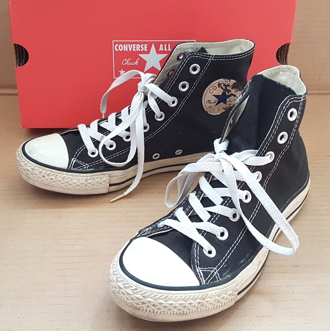 Converse All Star Sneakers Cult Streetwear Black High Top Shoes