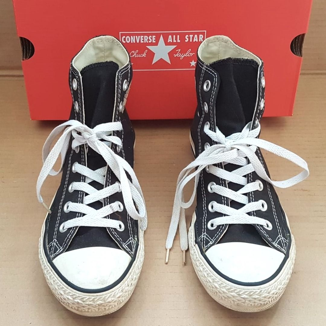 Converse All Star Sneakers Cult Streetwear Black High Top Shoes