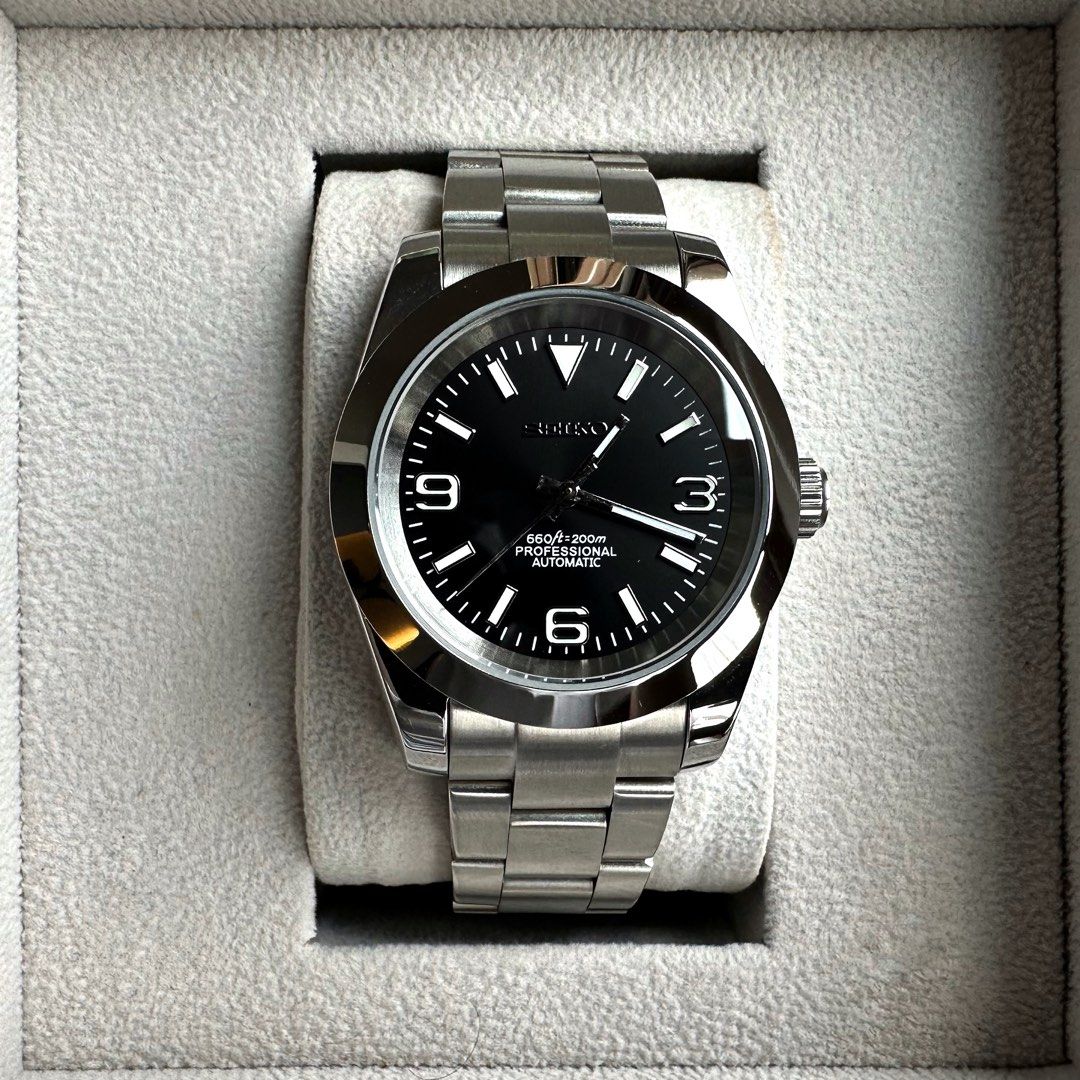 READY STOCK Custom Black Explorer Seiko Mod Men s Fashion