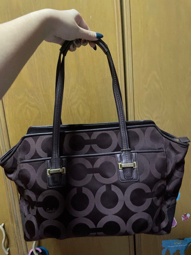 Dark purple coach bag