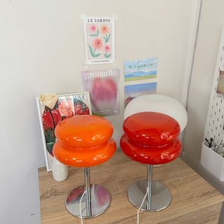 egg tart lamp in red orange