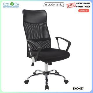 Ergodynamic EHC-127 HighBack Mesh Office Chair, HighBack Executive Chair, Computer Chair, Desk Chair, Home Furniture, Study Chair