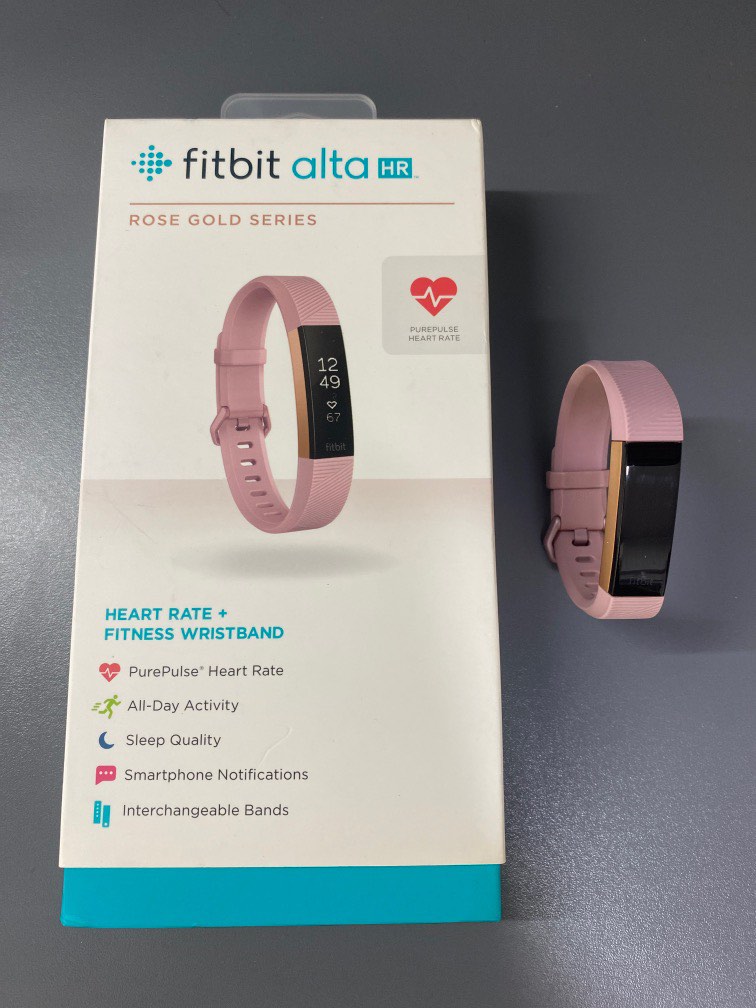 Fitbit alta hr hotsell pink rose gold