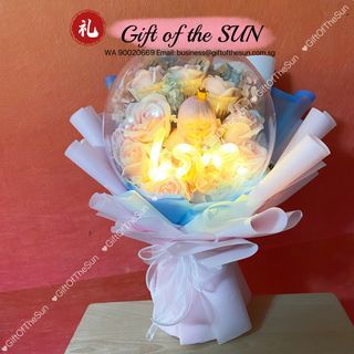 Flower Bouquet / Preserved Flower / Soap Flower / Birthday gift / present / bouquet / BOBO 20cm /