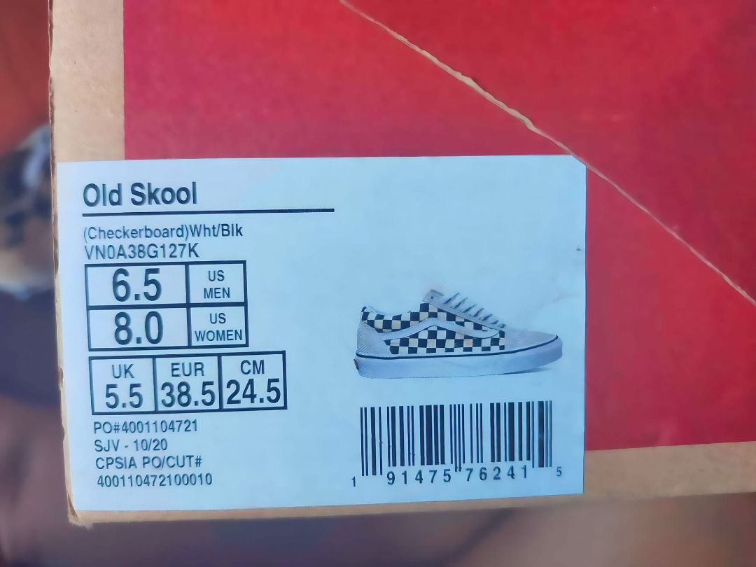 Vans old store skool checkerboard sale