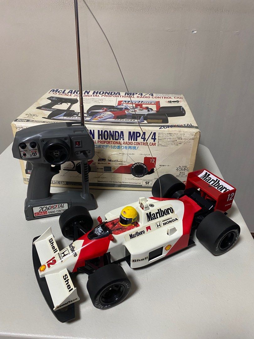 Formula 1 Mclaren Vintage RC (Category: Vehicle & Diecast Models) located in Manila. Submitted by toysandtreasures (Listing ID 1266755789, Image 1). Description: FOR SALE!!! McLaren Mp4/4 *Formula 1 Vintage Mclaren Senna *Complete with box *Working just needs battery *in good condition *Big scale 1:13.