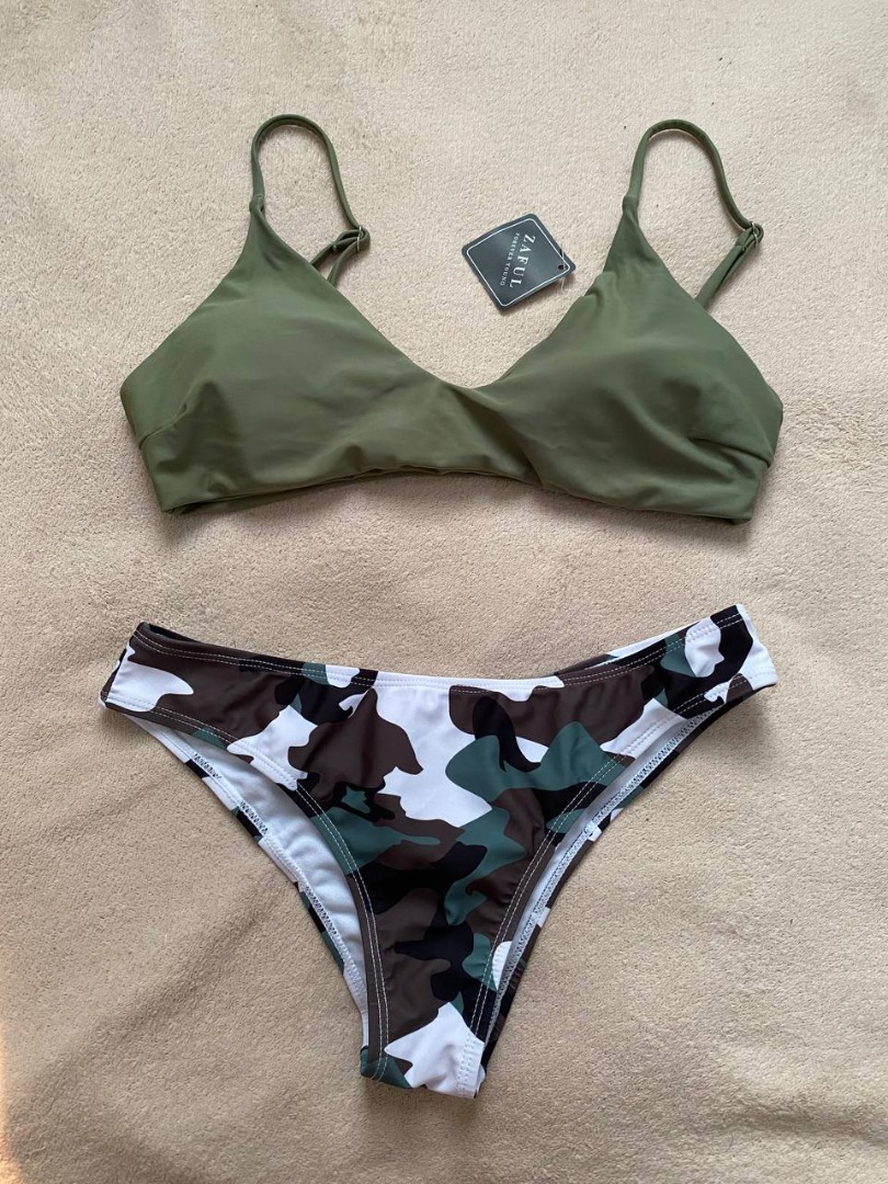 GREEN CAMOUFLAGE MEDIUM BIKINI ZAFUL 3 FOR 499 AVAILABLE