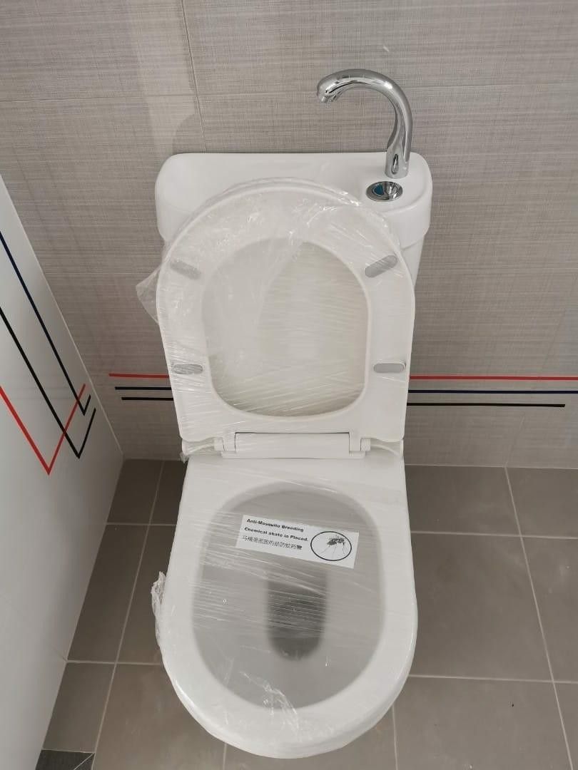 HDB BTO Toilet Bowl with tap. BRAND NEW yishun WC toilet reno