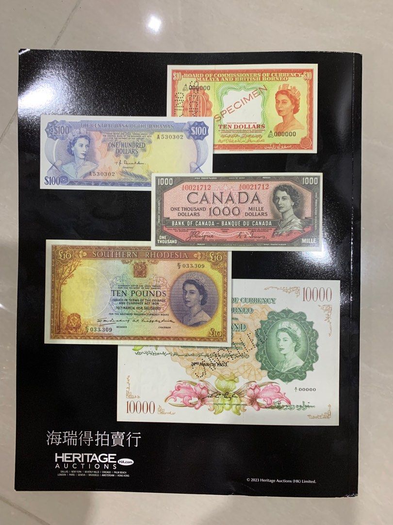 Money Auction Heritage World paper money auction, Hobbies & Toys, Memorabilia ...