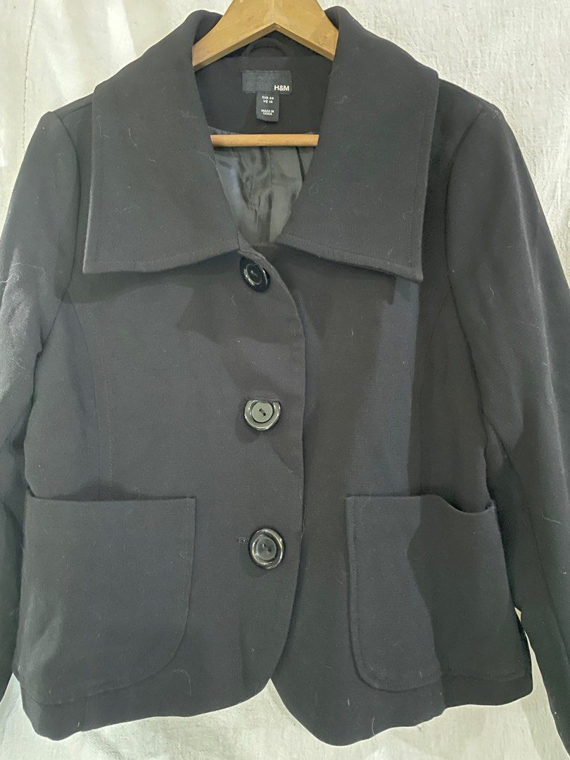 H and m black cheap coat
