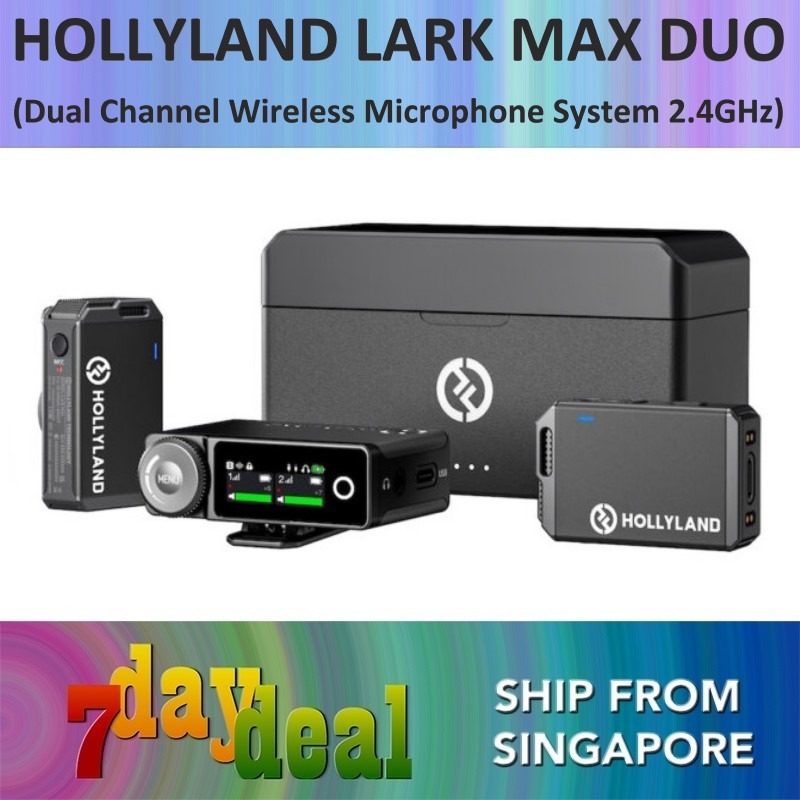 HOLLYLAND LARK MAX DUO - 2 Person Dual Channel Wireless Microphone ...