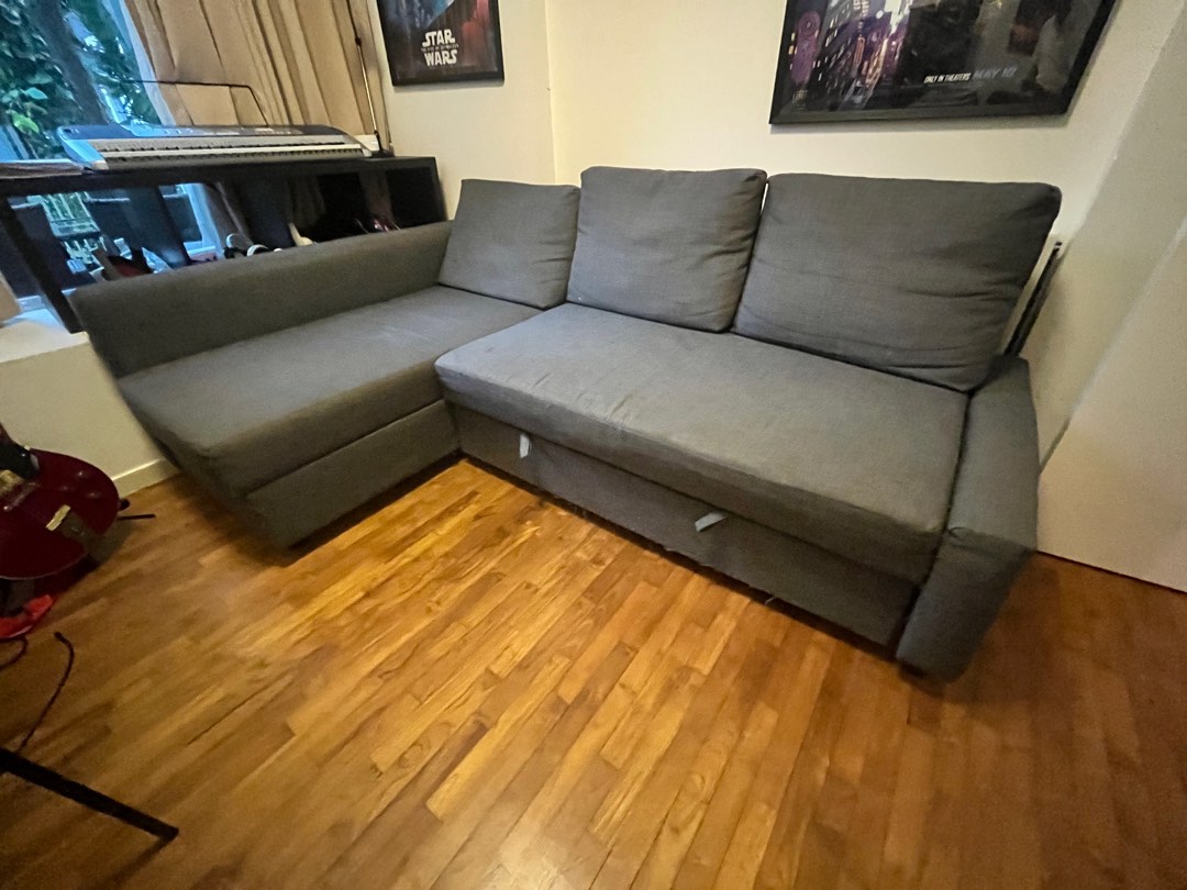 Ikea Friheten sleeper sofa couch with storage, Furniture & Home Living
