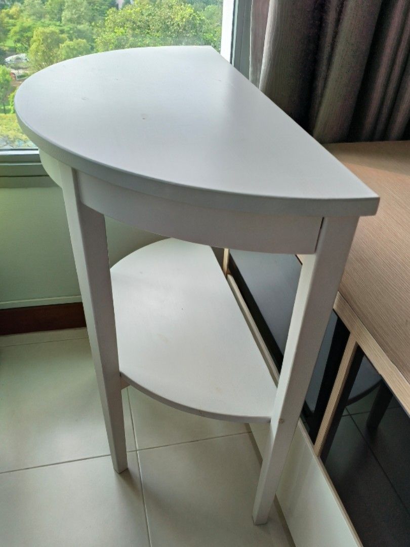 Half moon console table best sale ikea