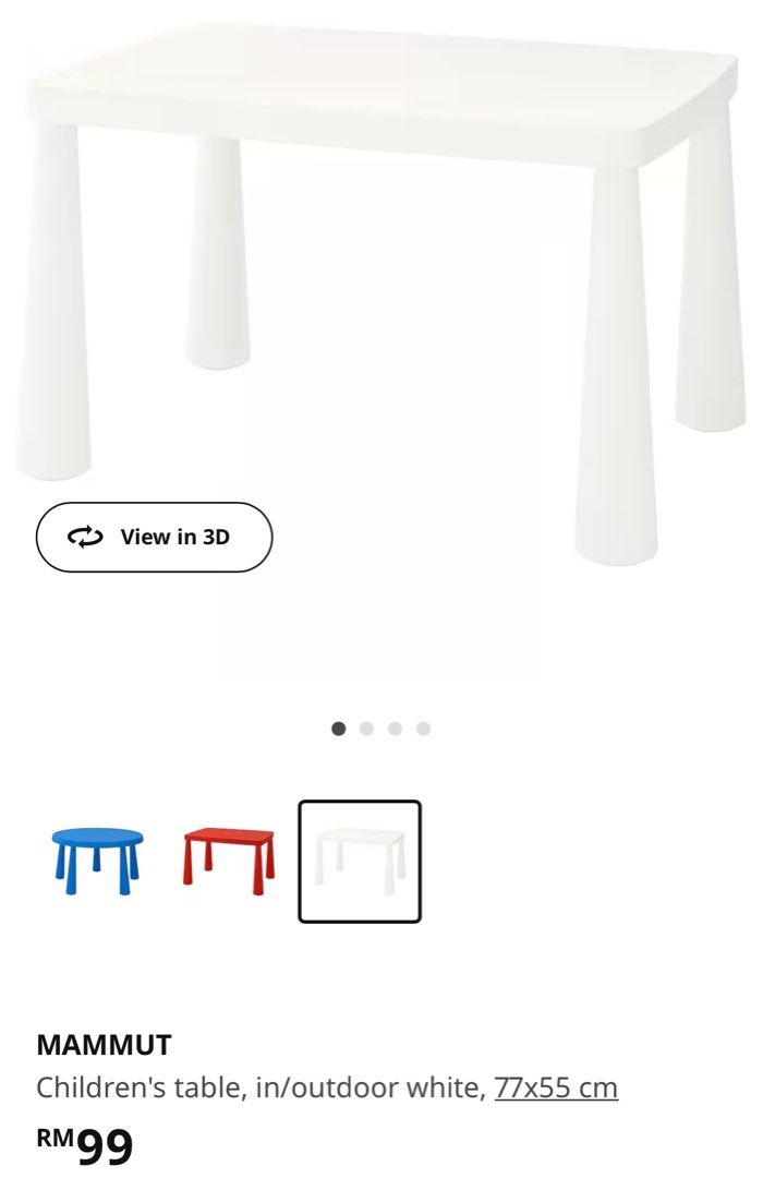 Ikea Mammut children’s table, Babies & Kids, Baby Nursery & Kids