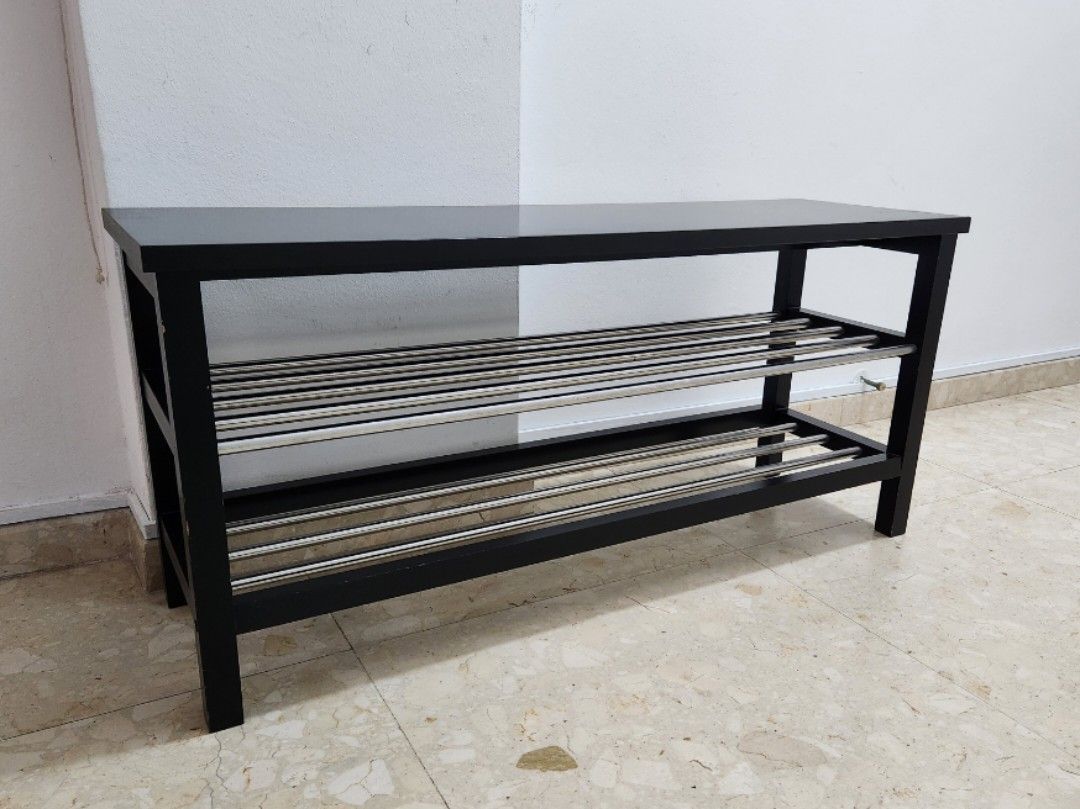 Ikea tjusig bench with shoe storage sale
