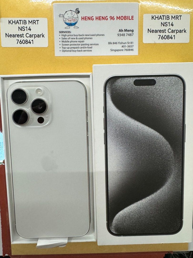 iPhone 15 Pro Max White Titanium 256GB, Mobile Phones & Gadgets