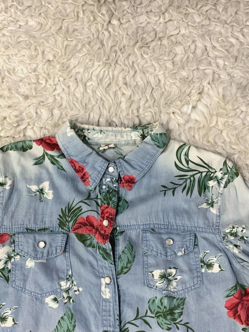 Jaket sales denim rose