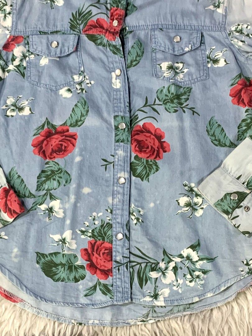 Jaket shop denim rose