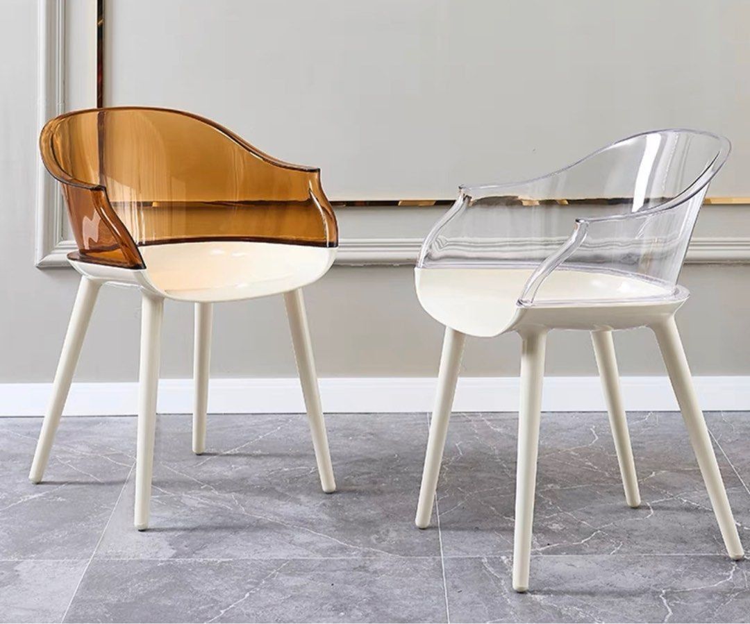Modern acrylic hotsell dining chairs