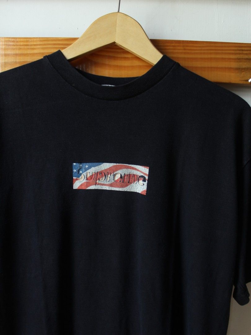 KAOS SUPREME 9 11 BOX LOGO TEE Fesyen Pria Pakaian Atasan di Carousell