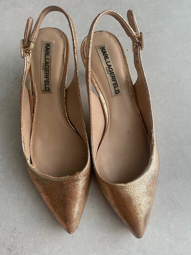 Gold kitten clearance heels