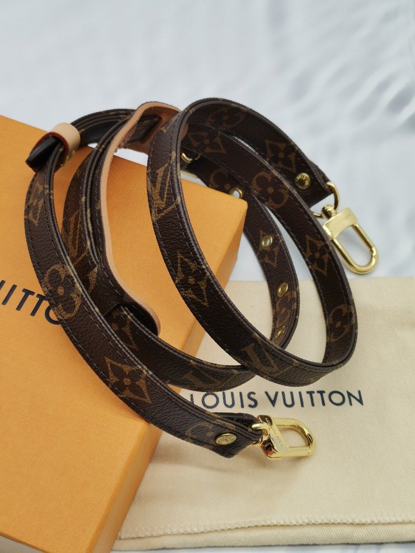 Louis Vuitton Adjustable Shoulder Strap Monogram Canvas 16mm Brown