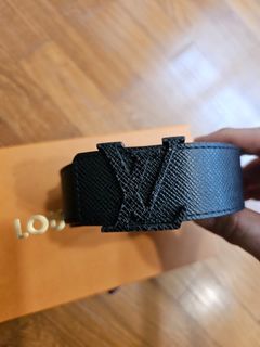 LOUIS VUITTON M6140 Leather Bangle Men's Bracelet w/box Black JAPAN  USED