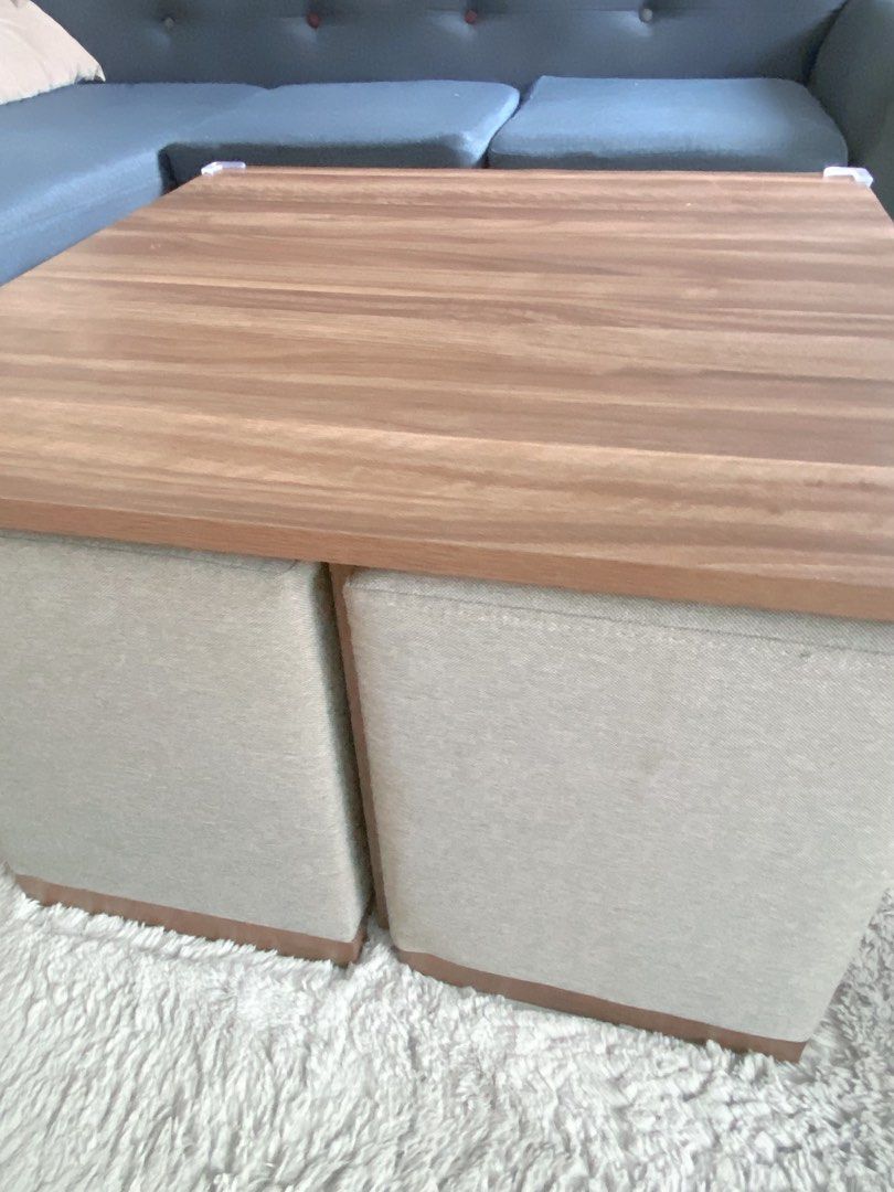Mandaue Foam Shawn Coffee Table with 4 stools Furniture Home