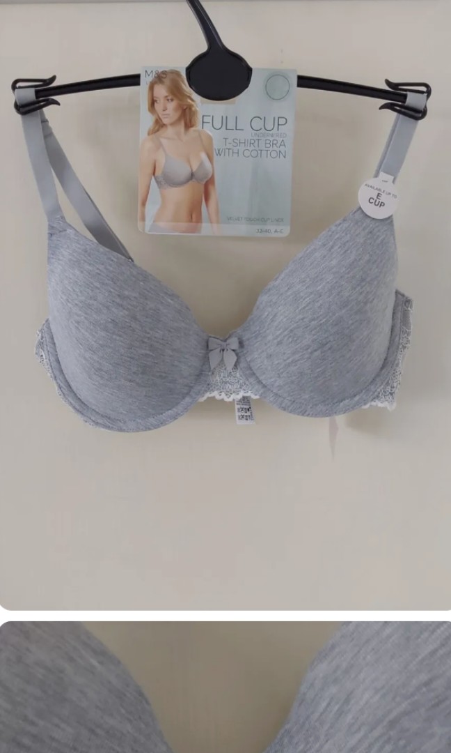 Marks & Spencer Full Cup Underwire Lace T Shirt Bra 32A (inclusive of FOC  mailing to buyer's address), Women's Fashion, New Undergarments &  Loungewear on Carousell