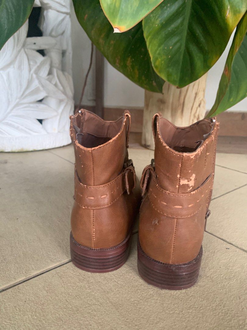Marks Spencer Leather Boots Women s Fashion Footwear Boots on