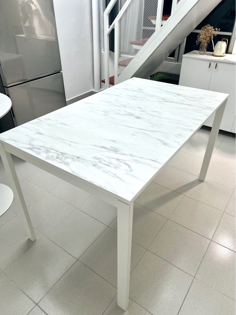 Ikea marble store top dining table