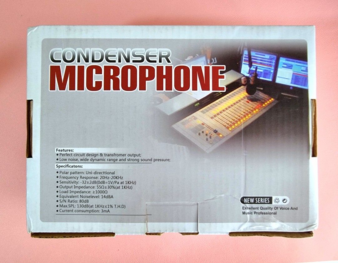 Microphone - Condenser Mic for Voice Recording (Category: Microphones) located in Quezon City. Submitted by heymillie (Listing ID 1266712195, Image 3). Description: For Sale Condenser Mic - Not plug and play, need po ng sound card or audio interface with 48v for the mic to work. - No issue. Can give you a sample mic test. RFS: Not being used Loc: Novaliches, Q.C. MOP: GCash, BPI, or BDO Courier: Grab, Lalamove, LBC.
