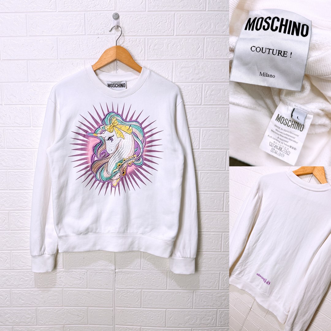 Moschino unicorn embroireded sweater