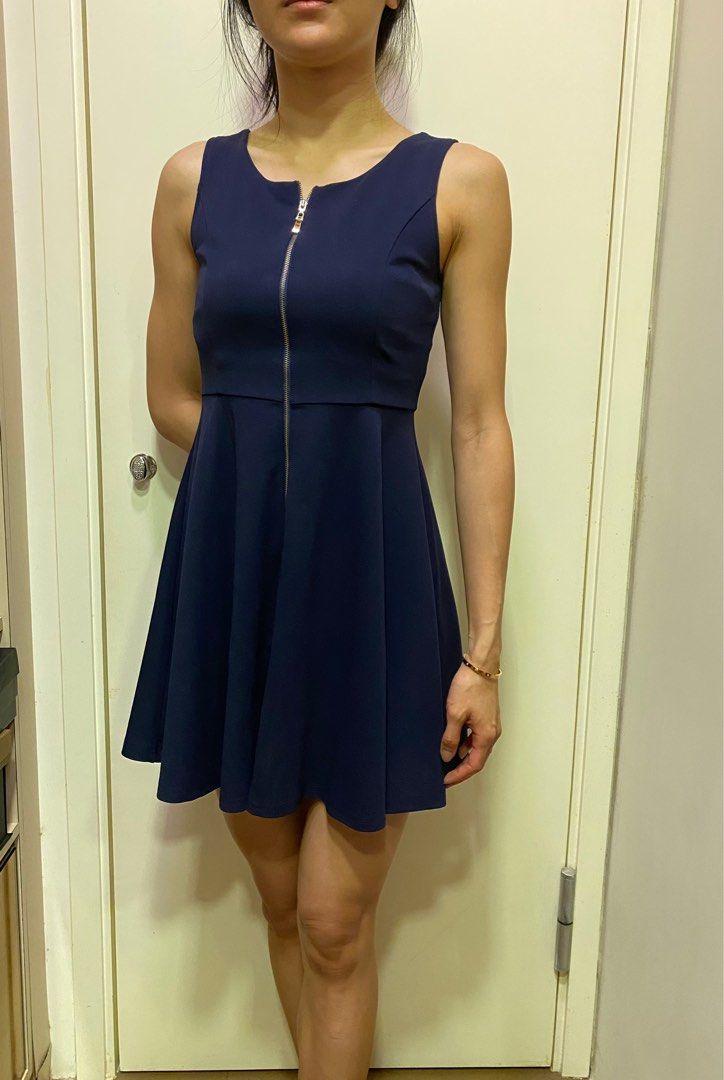 Navy blue online one piece dress