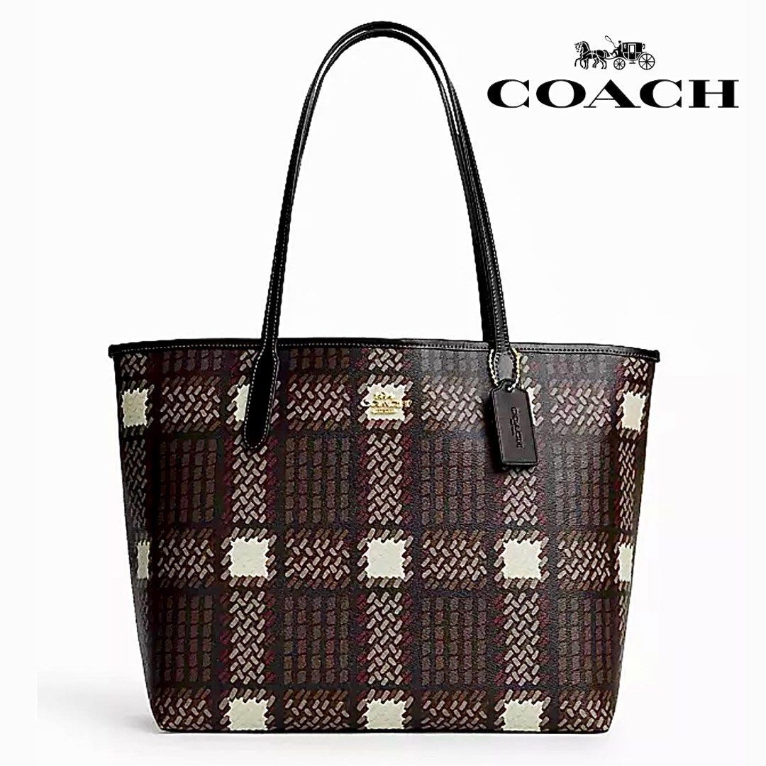 Buy Coach Poppy Tartan Vintage Tote Online in India - Etsy