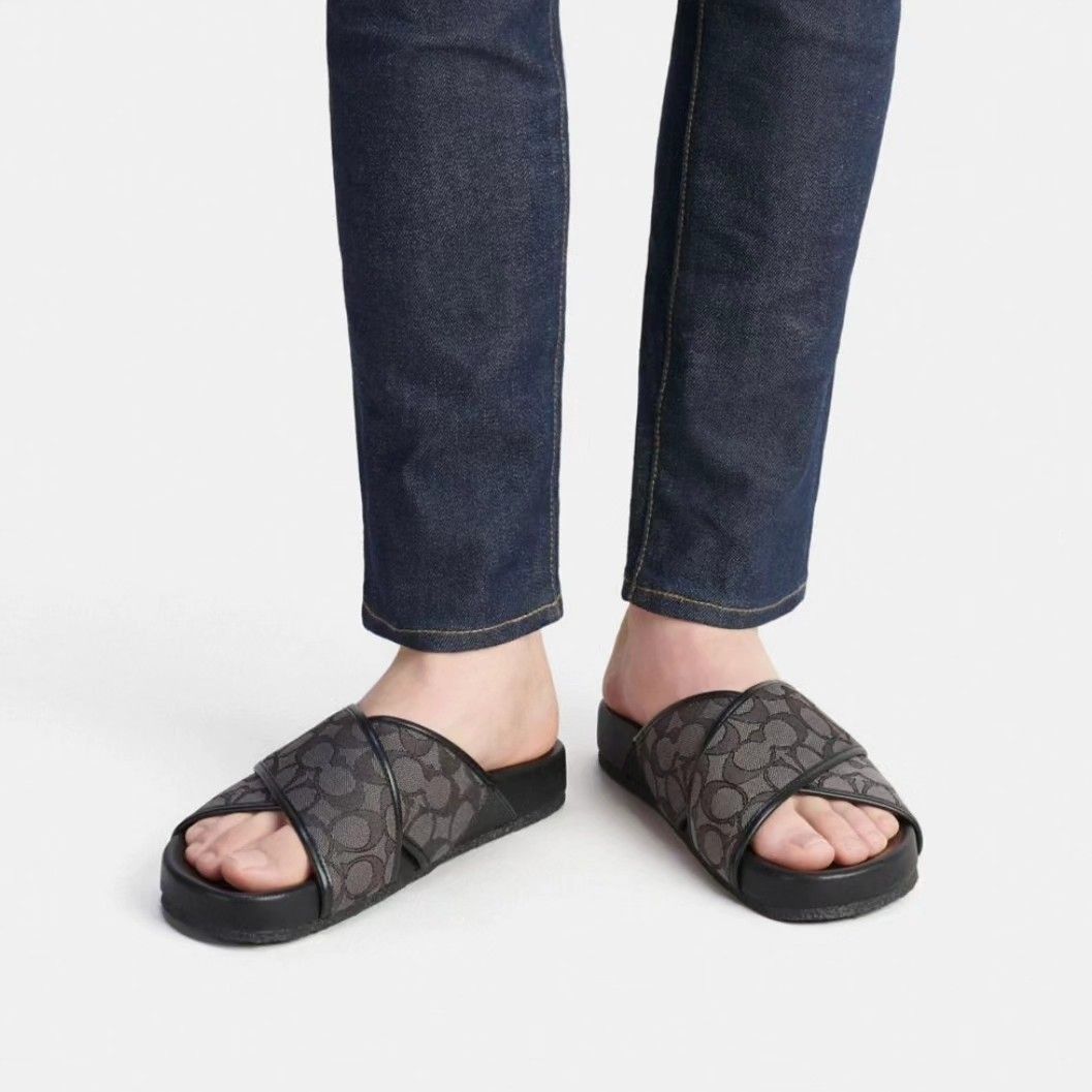 Coach slippers mens cheap