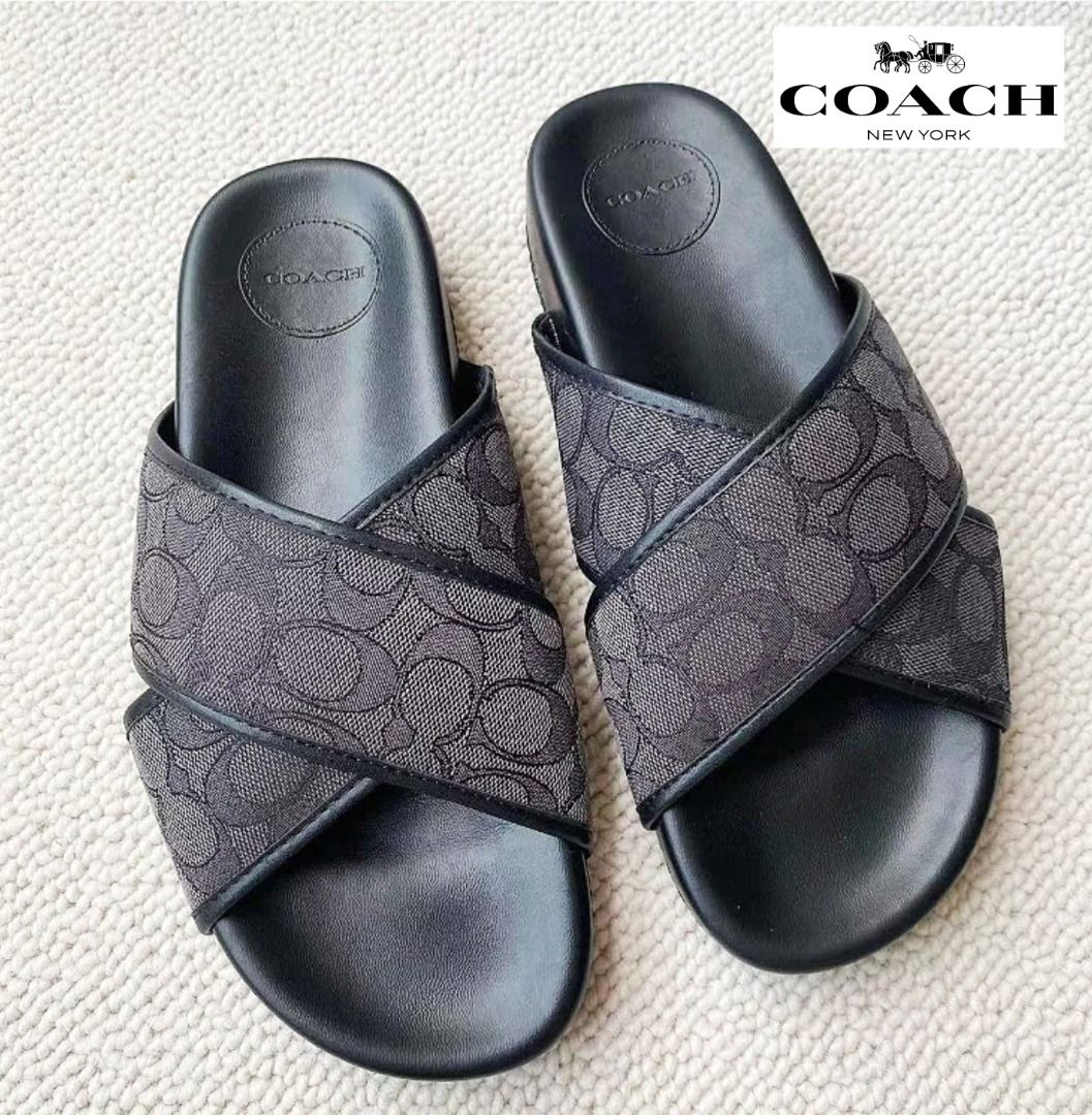 Coach mens slippers hot sale
