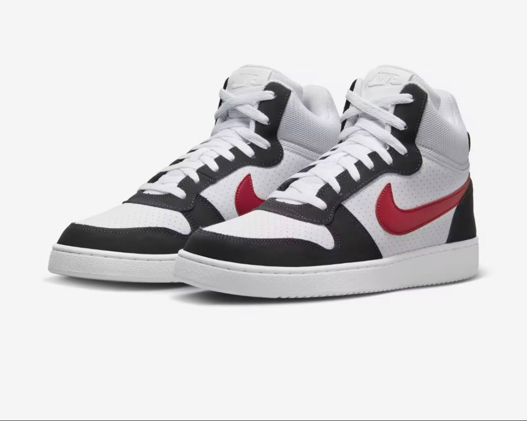 NEW Nike Men s Court Borough Mid Shoes White US13