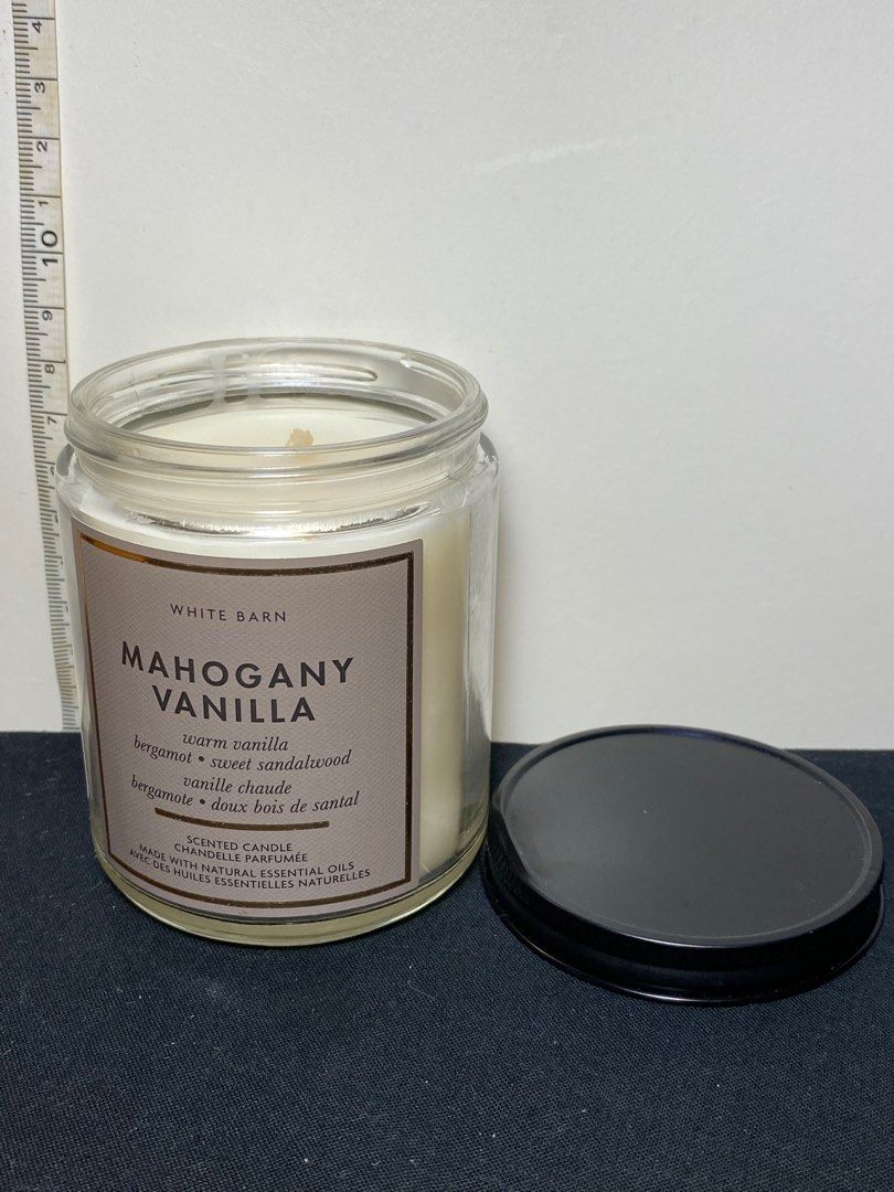 (NEW) White Barn Scented Candle Mahogany Vanilla (Bath and Body Works