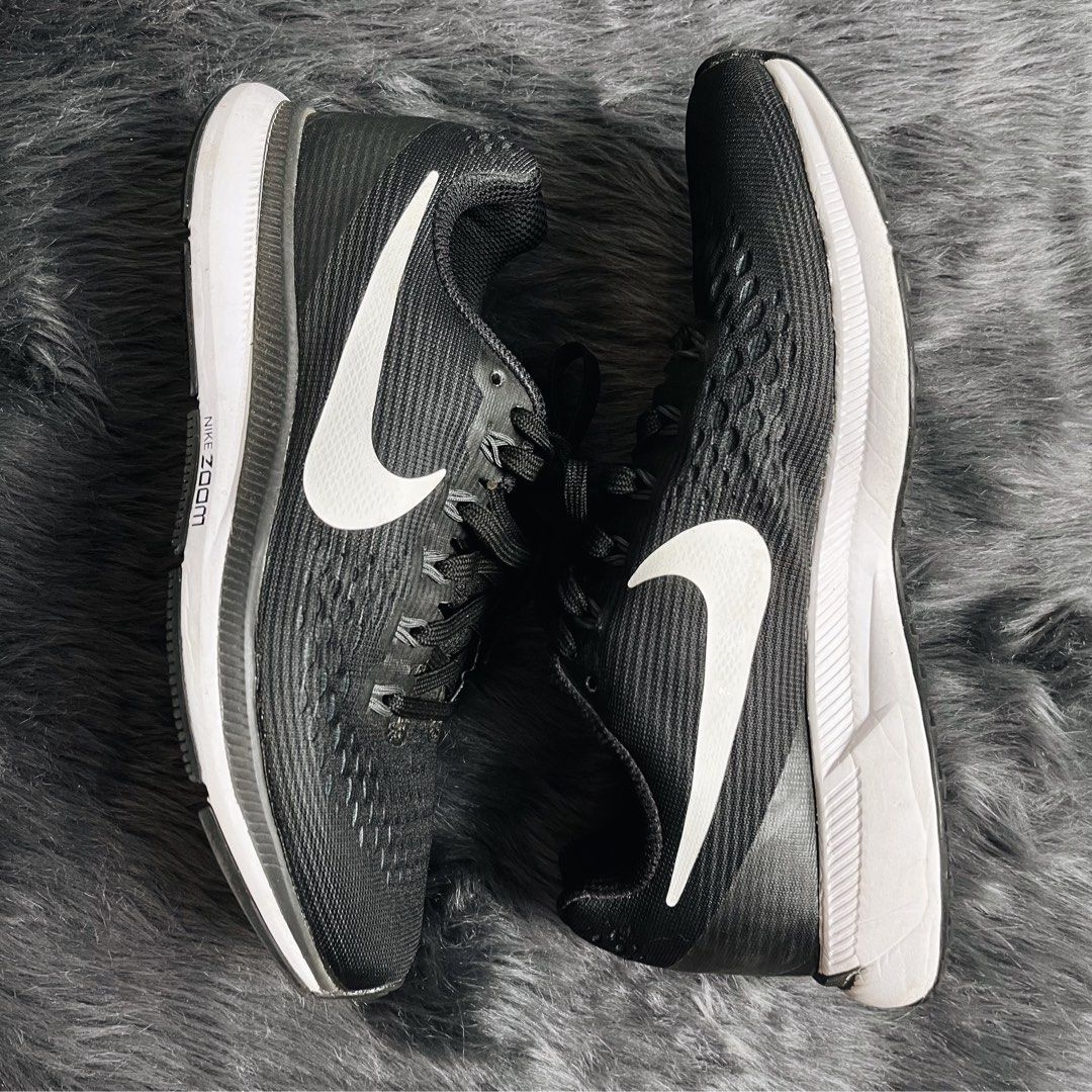Men's air zoom pegasus 34 - black/white top