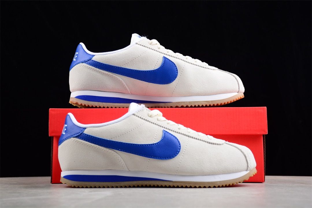 Nike cortez blue swoosh sales
