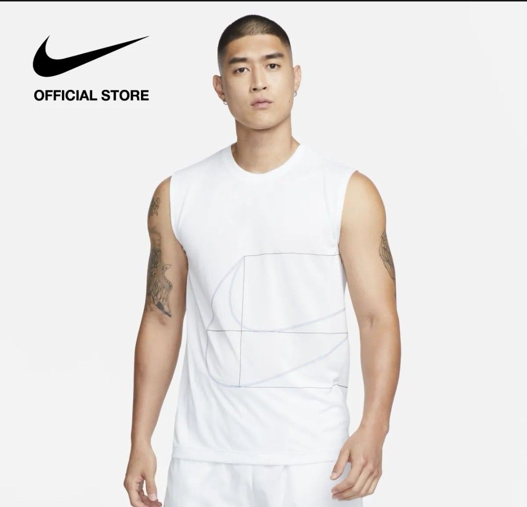 White nike sleeveless shirt 2025