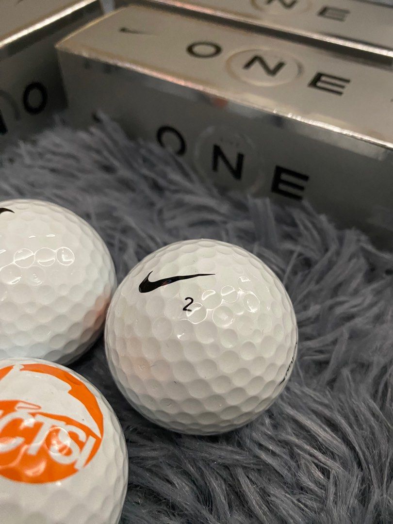 NIKE ONE PLATINUM GOLF BALLS 9 PCS Sports Equipment Sports Games Golf on Carousell