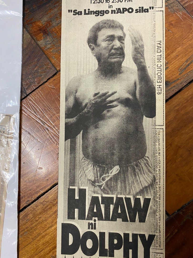 Old Vintage Newspaper Cut Out Hataw ni Dolphy with Vandolph and Lea Salonga OPM PHILIPPINES