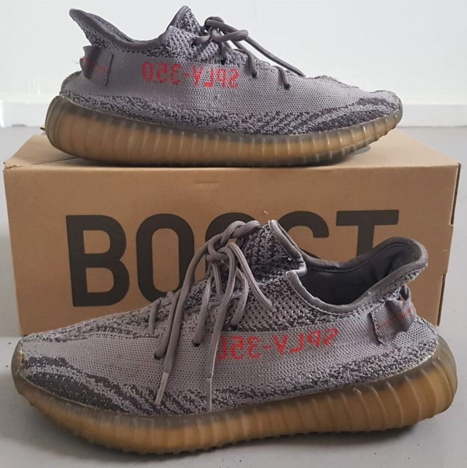 Original Adidas Yeezy Boost 350 V2 Sneakers Beluga 2.0 US 10 UK 9.5 Kanye West Designer Footwear Catwalk Runway Street Fashion Yuppie