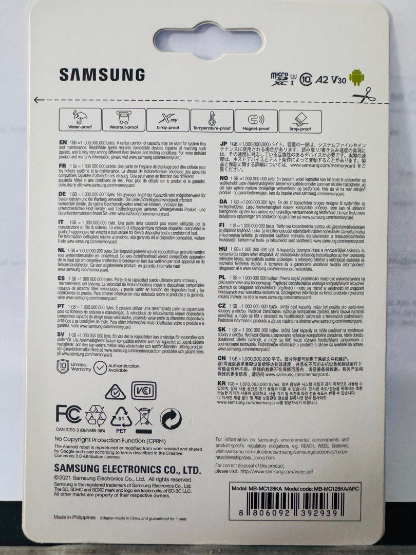 Original Samsung Evo Plus 128gb microsdxc UHSI cArd, Mobile Phones