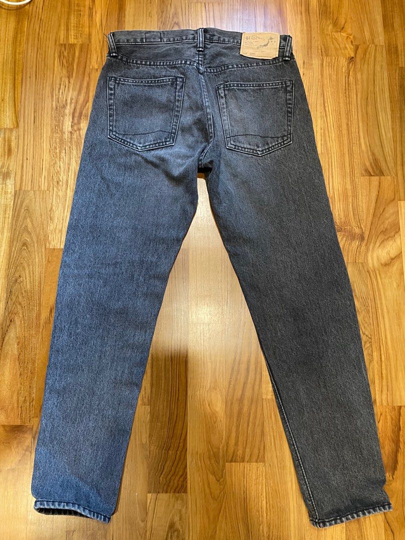 Orslow 107 Ivy fit black stone wash size 1 Men s Fashion Bottoms Jeans on Carousell