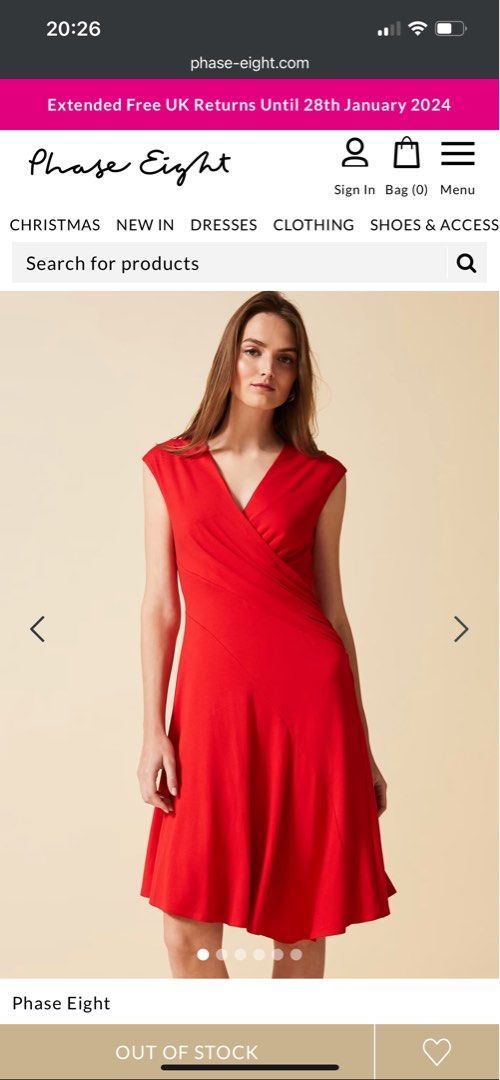 Phase Eight MIDI Red Dress